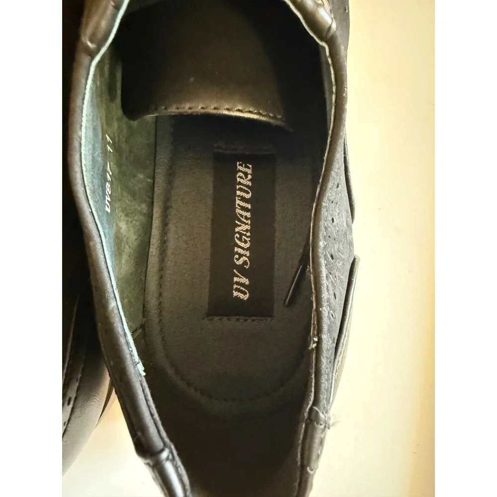 UV Signature Mens Black Oxford Dress Shoes  Size 11